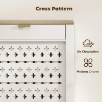 HOMCOM 78 x 19 cm Minimal Radiator Cover, with Drawer - White(m-5)