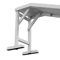 PawHut Pet Ramp for Dogs with Non-Slip Carpet and Top Platform - White & Grey(m-9)