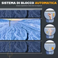 HOMCOM Telo per Proiettore 120" Rapporto 16:9, Fissaggio a Muro e Soffitto per Casa e Ufficio, Bianco(m-4)