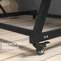 Outsunny 5-Etagen Pflanzenständer, 145 cm hoch Blumenständer mit Rollen Töpfe, Pflanzenregal aus Stahl Braun(m-7)