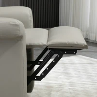 HOMCOM Power Lift Chair Armchair for the Elderly, PU Leather Recliner Chair with Extended Footrest, Remote Control and Side Pocket, Grey(m-8)