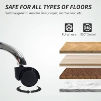 HOMCOM Mesh Back Office Chair, with Lumbar Support - Black(m-9)