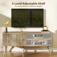 HOMCOM TV Stand Cabinet for TVs up to 55" - Oak(m-5)