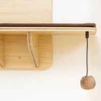 PawHut 4-Level Door Mounted Cat Tree with Washable Plush Mats, Toy Balls, Door Hanging Cat Shelf for Indoor Cats(m-9)