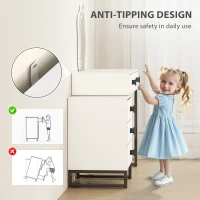 HOMCOM Dressing Table, Vanity Desk with Leaf Shape Mirror, Makeup Table with 5 Drawers, 3-Colour LED Lights, 100x40cm Tabletop, White(m-6)