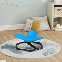 AIYAPLAY Butterfly-Shaped-kids Swivel Chair, Sensory Spinning Chair for Balance, Coordination Training, Blue(m-7)