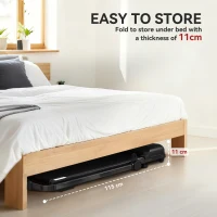 HOMCOM Klappbares Laufband Gehband 2,5 PS mit LED-Display Einstellbare Geschwindigkeit Max. 10 km/h Fernbedienung Schwarz(m-5)