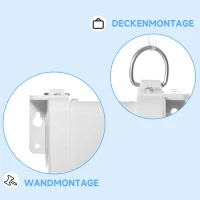 HOMCOM Projektorleinwand, 120 Zoll, 16:9 Format, Wand- oder Deckenmontage, Weiß(m-8)