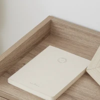 HOMCOM Set de 2 Mesitas de Noche de Pared Mesillas Flotantes con 1 Cajón para Dormitorio Habitación 40x30x19,5 cm Natural(m-9)