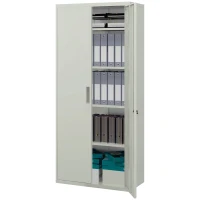 Homcom Dulap Birou Metalic 80×40×180 cm – 5 Niveluri cu Rafturi Reglabile(m-10)