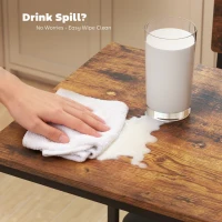 HOMCOM Three-Piece Compact Bar Table Set - Brown/Black(m-7)