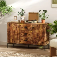 HOMCOM Modern Rustic Brown Sideboard(m-8)