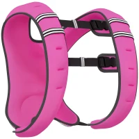 HOMCOM Chaleco lastrado 8kg Transpirable con Bolsillo Portaobjetos y Tirantes, en tejido Oxford, 40x35 cm, Rosa(m-6)