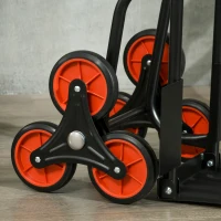 DURHAND Steel Climbing Stairs Trolley Hand Trucks 6-Wheels Foldable Load Cart 120kg(m-8)