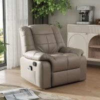 HOMCOM Elektrisch Massagesessel Fernsehsessel mit Liegefunktion 8 Massagepunkte Grau 94 x 99 x 99 cm(m-2)