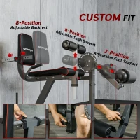 SPORTNOW Seated Leg Extension and Curl Machine, Adjustable Leg Raise Machine and Curl Machine with Plate Loaded for Hip, Thigh, Lower Body Workout(m-6)