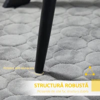 Homcom Set 2 Scaune Dining Elegante din Catifea – Spatar inalt(m-6)