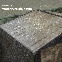 Outsunny 4 x 6ft Galvanised Steel Garden Shed, with Lock and Gloves - Oak(m-8)