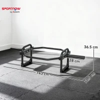SPORTNOW Olympic Trap Bar, 2" Hex Barbell Bar with 300kg Capacity for Deadlifts, Shrugs, Squats and Farmer Walks(m-3)