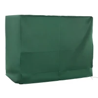 Outsunny Copertura per Dondolo da Giardino a 3 Posti in Tessuto Oxford con Chiusura a Corda, 240x133x185 cm, Verde(m-11)