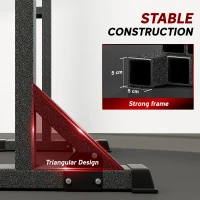 SPORTNOW Heavy Duty Barbell Squat Rack, Adjustable and Multifunctional Weight Power Stand, for Home, Gym - Black(m-7)