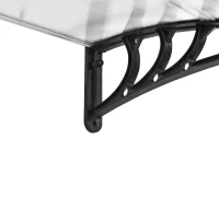 Outsunny Copertina 100×80 cm – Policarbonat Anti-UV pentru Usi si Ferestre(m-8)