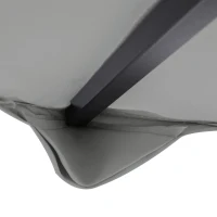 Outsunny Cubierta de repuesto para pabellón 3 x 3 m impermeable, techo doble con orificios de drenaje Gris claro(m-4)