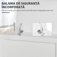 HOMCOM Banca de Depozitare din MDF Deschidere cu Blocare de siguranta 81x40x46cm(m-5)
