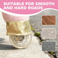 AIYAPLAY Kids Rocking Horse, Plush Walking Horse with Wheels, Ride On Unicorn Toy for Ages 3-5 Years Old, White(m-8)