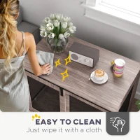 PawHut Dog Crate Furniture with Sliding Door for Large Dogs, Walnut Brown(m-7)