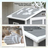 Outsunny Metall-Gartenschuppen, abschließbar, Doppeltür, Fenster, Aluminiumrahmen, 1,80 x 1,30 x 2,10 m, Grau(m-9)