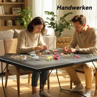 SPORTNOW Tischtennisplatte, klappbar, 8 Räder, pulverbeschichteter Stahlrahmen, MDF, 274 x 152,5 x 76 cm, Schwarz(m-8)