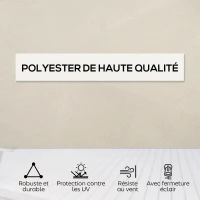 Outsunny 4 parois latérales pour pavillon de jardin tonnelle rigide 300 x 300 cm protéger de la pluie vent soleil beige(m-7)