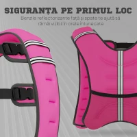 Vestă Soozier Prietenoasă cu Pielea cu Greutăți cu Buzunar, Negru(m-7)