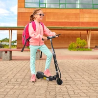 HOMCOM Trottinette électrique pliante pour enfant de +7ans, 120W Vitesse max 12km/h, 74x36x82,5-92,5 cm Noir(m-10)