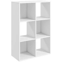HOMCOM 6-Cube Bookshelf - White(m-1)