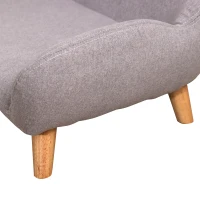 PawHut Sofá para Cão Estilo Escandinavo com Pés em Madeira e Revestimento em Tecido 72x44x31 cm Cinza(m-5)