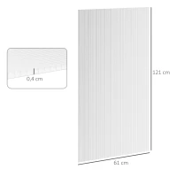 Outsunny 14 Painéis de Policarbonato Alveolar 4 Mm Resistentes Aos Uv Personalizável de Um Painel 121x61 cm(m-3)