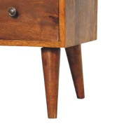 Solid Mango Wood Coffee Table with Deep Stain Finish, 2 Drawers and Open Shelf, Handcrafted Desk for Living Room, 30L x 100W x 38H cm, Brown(m-5)