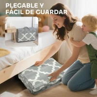 AIYAPLAY Alfombra Bebé Acolchada Plegable Reversible 202x180,5x1 cm Laterales Abatibles Impermeable Multicolor(m-8)