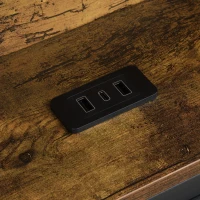 Hydraulic Storage Bed with Charging Sockets and LED Strip, Double Bed with Hydraulic Storage, 208L x 141W x 107H cm, Black+Neutral(m-9)