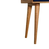 Solid Mango Wood Velvet Tray Footstool with Plush Velvet, Upholstered Footstool with High‑resilience Cushioning, 35L x 50W x 52H cm, Brown(m-6)