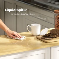 HOMCOM Ilha de Cozinha com Rodas Bancada Dobrável 2 Portas com Fecho Suave 2 Gavetas 6 Prateleiras Abertas 120x65x89 cm Branco(m-4)