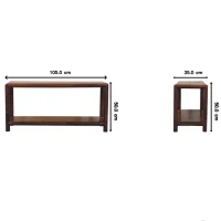 Solid Wood Regency Bench with Single Open-Slot Storage and Hand-Finished Grain, Durable Seat for Living Room, 35L x 105W x 50H cm, Brown(m-3)