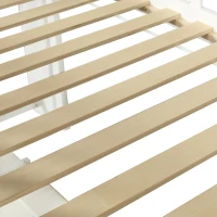 3ft Single Wooden Storage Bed with Headboard Storage and Colourful LED Strips, Single Bed with 2 Drawers, 262L x 95W x 120H cm, White(m-9)