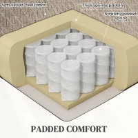 HOMCOM Velvet-Feel Electric Riser Recliner Chair - Khaki(m-6)