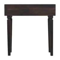 Solid Wood Arno Console Table with 2 Smooth-Gliding Drawers, Handcrafted Bedside Table with Mango Wood, 35L x 80W x 82H cm, Brown(m-9)