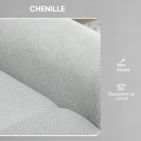 HOMCOM Fotoliu Reclinabil cu Masaj și Încălzire în Cinilă Gri(m-7)