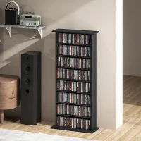 HOMCOM 360 CD Storage Unit - Black(m-12)