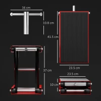 DURHAND 500KG Motorcycle Lift Scissor Jack, Height Adjustable Motorbike Stand with Anti-Slip Wide Deck, Heavy Duty Steel Motorbike Repair Lift Hoist Stand for Home Garage, Red(m-3)